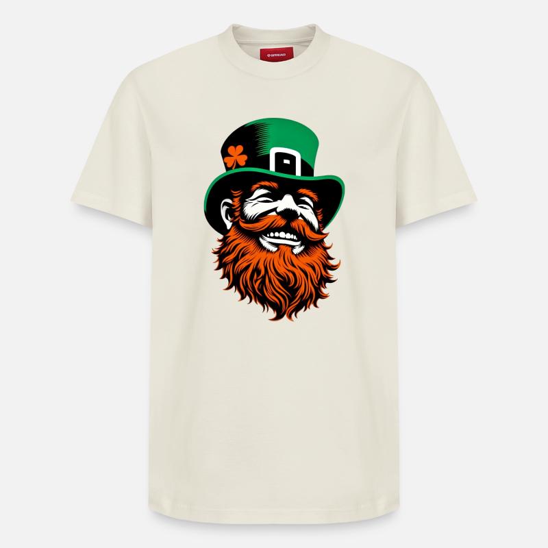 Leprechaun Irlande - T-shirt unisexe décontracté en coton Supima – de SPREAD - blanc cassé