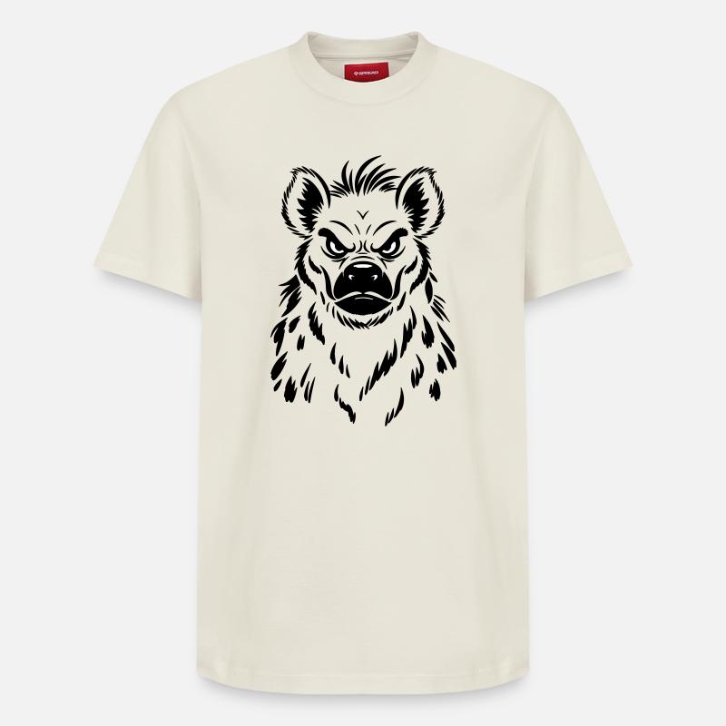 Hyäne - Relaxed Unisex Supima Cotton T-Shirt – von SPREAD - Naturweiß