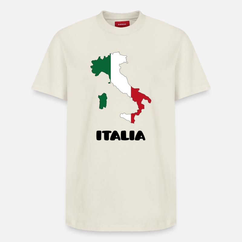 Italia - T-shirt unisexe décontracté en coton Supima – de SPREAD - blanc cassé