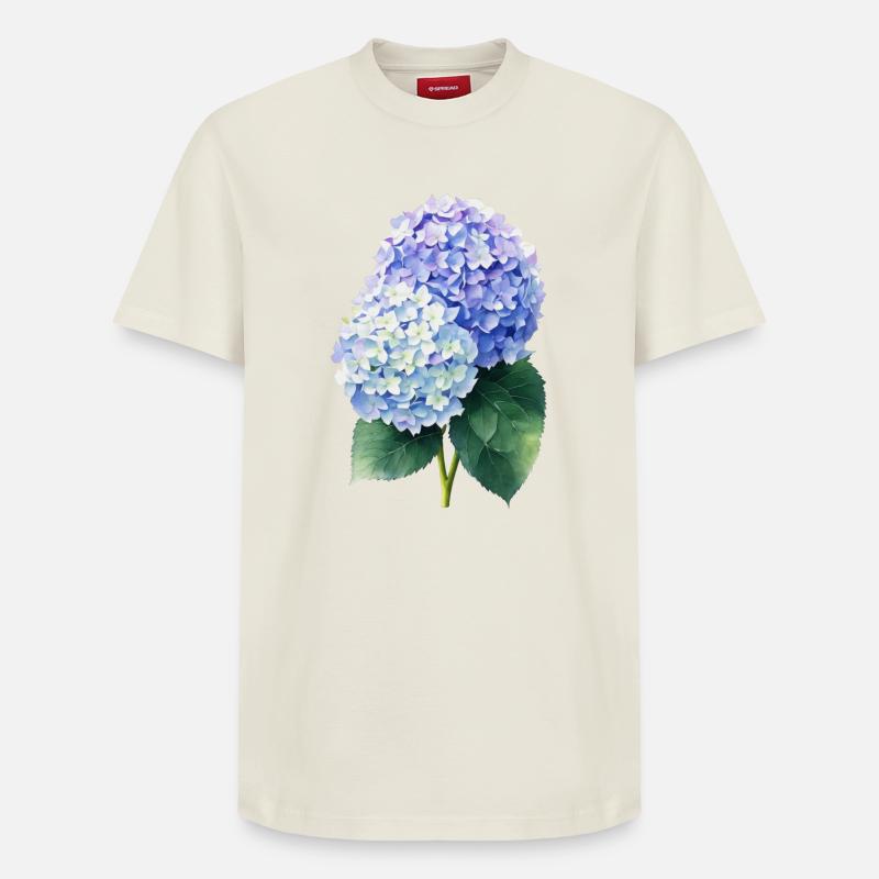 Hydrangea - Relaxed Unisex Supima Cotton T-Shirt – by SPREAD - off white