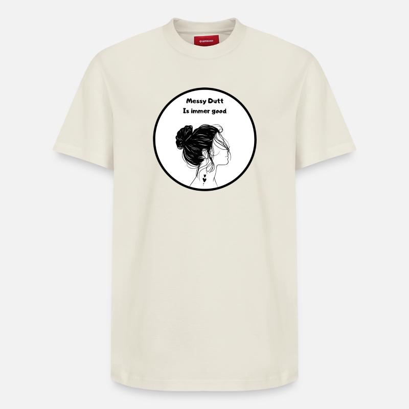Messy Dutt Ist Immer Gut - Relaxed Unisex Supima Cotton T-Shirt – von SPREAD - Naturweiß