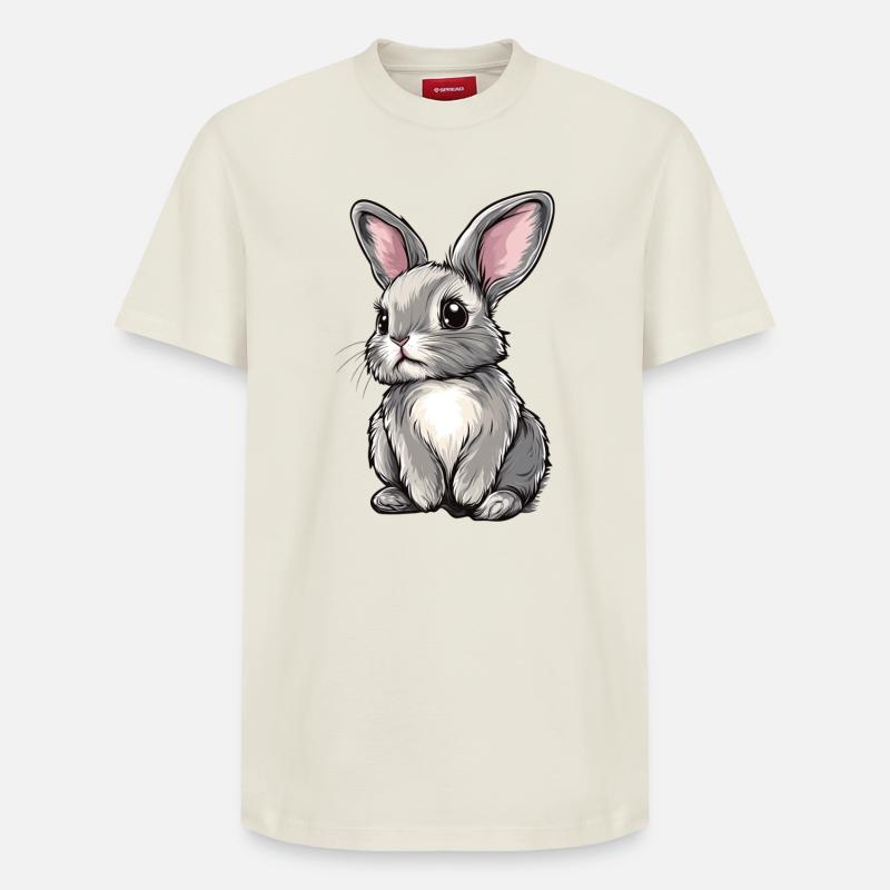 Lièvre - T-shirt unisexe décontracté en coton Supima – de SPREAD - blanc cassé