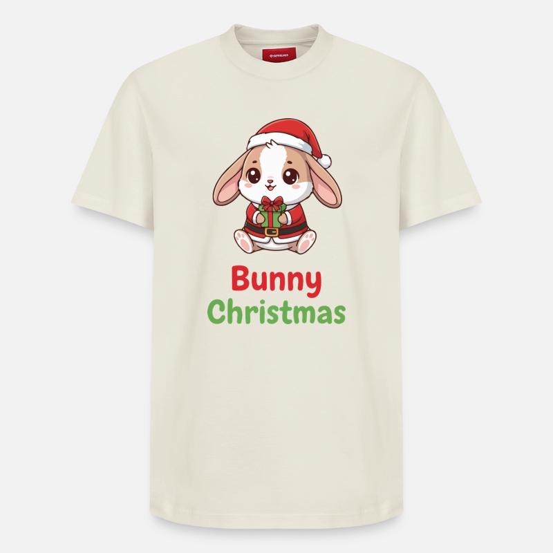 Cadeau de Noël Bunny - T-shirt unisexe décontracté en coton Supima – de SPREAD - blanc cassé