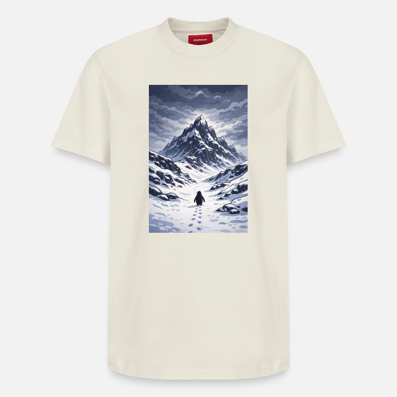 Mais pourquoi Penguin - T-shirt unisexe décontracté en coton Supima – de SPREAD - blanc cassé