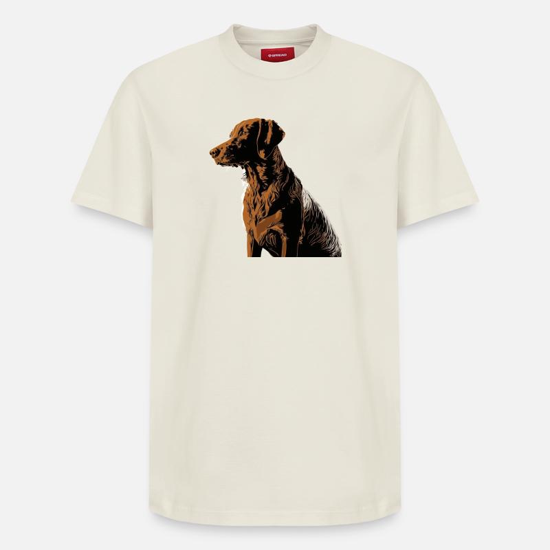 Chien - T-shirt unisexe décontracté en coton Supima – de SPREAD - blanc cassé
