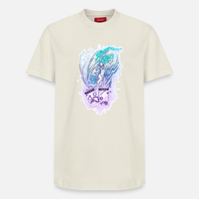 Wicca Wassermann Nixe Sternzeichen - Relaxed Unisex Supima Cotton T-Shirt – von SPREAD - Naturweiß