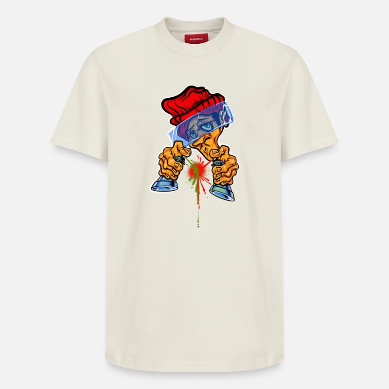 Spray Can Master - Relaxed Unisex Supima Cotton T-Shirt – von SPREAD - Naturweiß