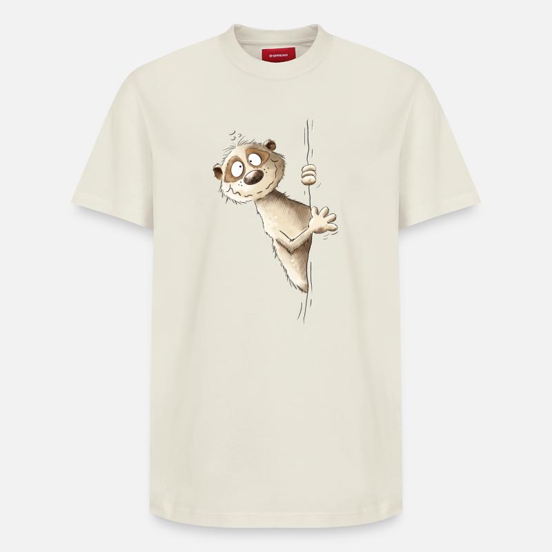 Drolliges Erdmännchen I Wildtier Tiere - Relaxed Unisex Supima Cotton T-Shirt – von SPREAD - Naturweiß