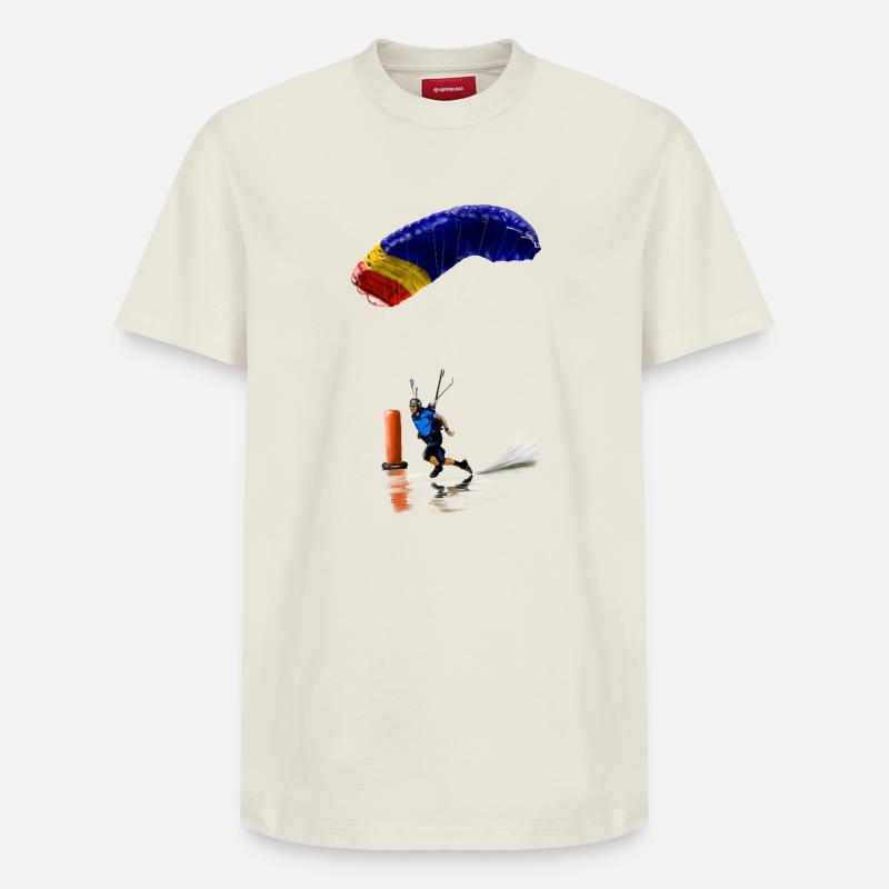 Piqué - T-shirt unisexe décontracté en coton Supima – de SPREAD - blanc cassé