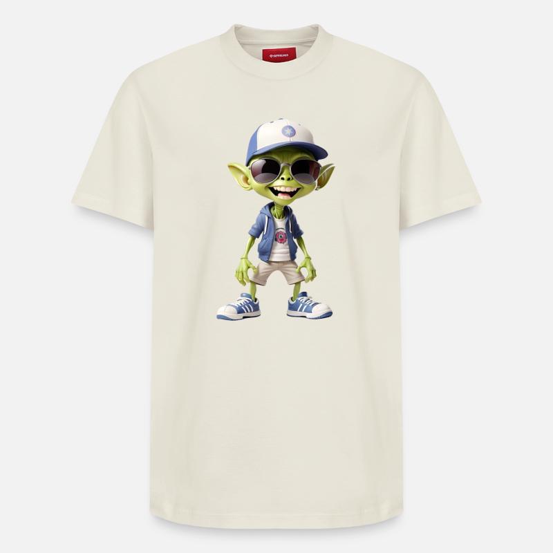 Adolescent extraterrestre cool - T-shirt unisexe décontracté en coton Supima – de SPREAD - blanc cassé