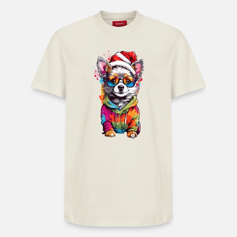 Chien mignon - T-shirt unisexe décontracté en coton Supima – de SPREAD - blanc cassé