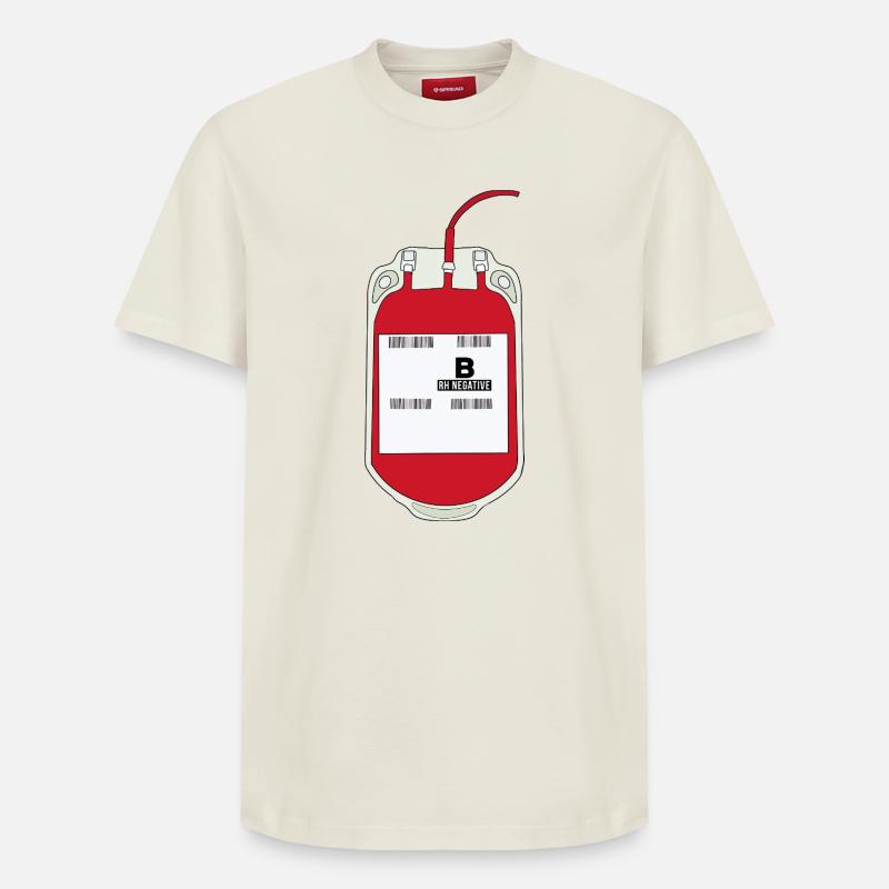 B Negativer Blutbeutel - Relaxed Unisex Supima Cotton T-Shirt – von SPREAD - Naturweiß