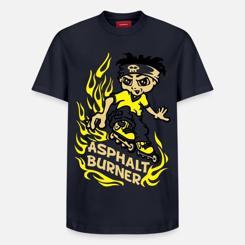 Asphalt-Brenner - Relaxed Unisex Supima Cotton T-Shirt – von SPREAD - Navy