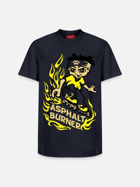 Asphalt burner flex - Relaxed Unisex Supima Cotton T-Shirt – by SPREAD - navy