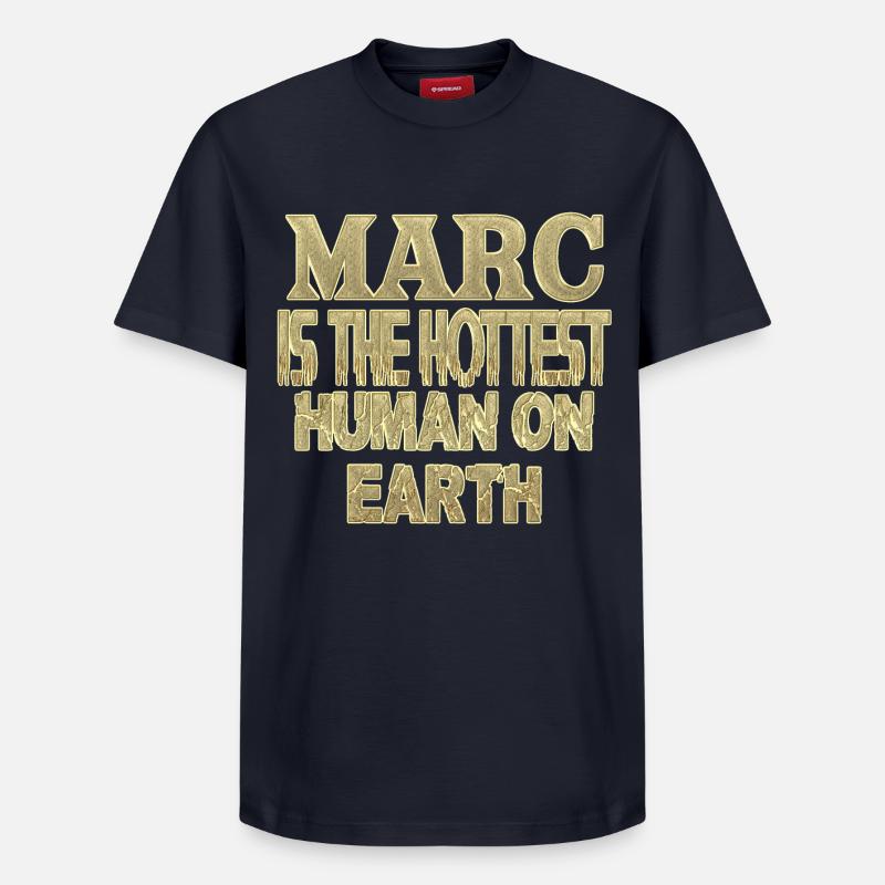 Marc - Relaxed Unisex Supima Cotton T-Shirt – von SPREAD - Navy