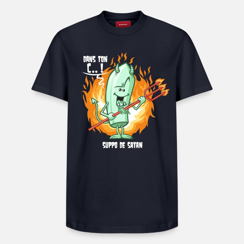 Suppo de satan - T-shirt unisexe décontracté en coton Supima – de SPREAD - bleu marine