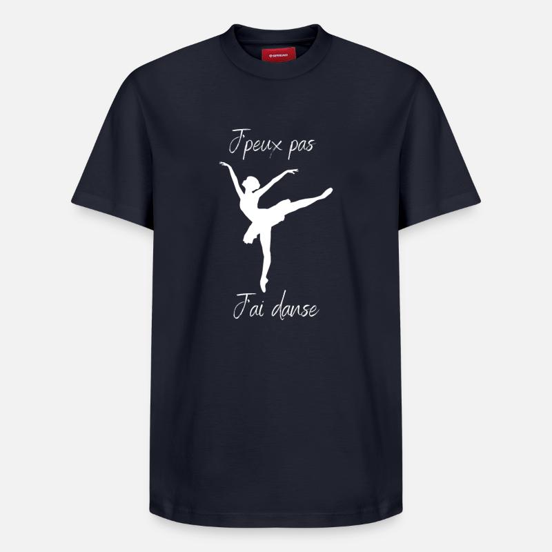 J'peux pas, j'ai danse - T-shirt unisexe décontracté en coton Supima – de SPREAD - bleu marine