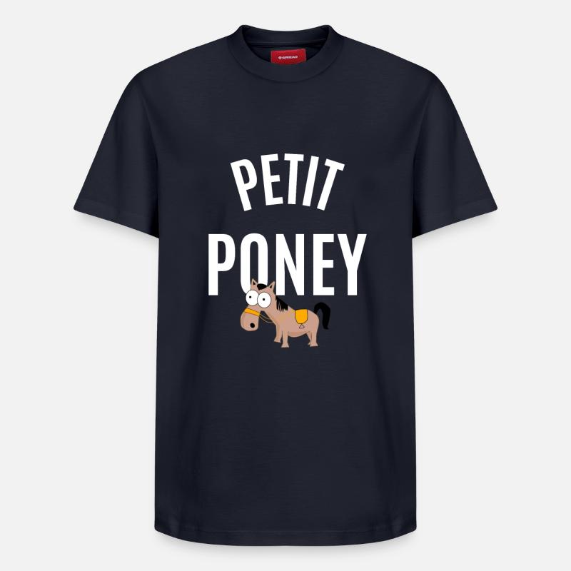 Petit poney - T-shirt unisexe décontracté en coton Supima – de SPREAD - bleu marine