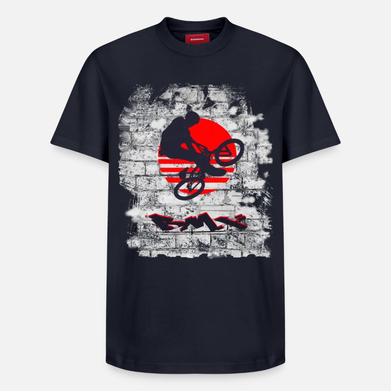 Le BMX - T-shirt unisexe décontracté en coton Supima – de SPREAD - bleu marine