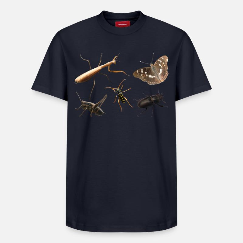 Insects - Relaxed Unisex Supima Cotton T-Shirt – by SPREAD - navy