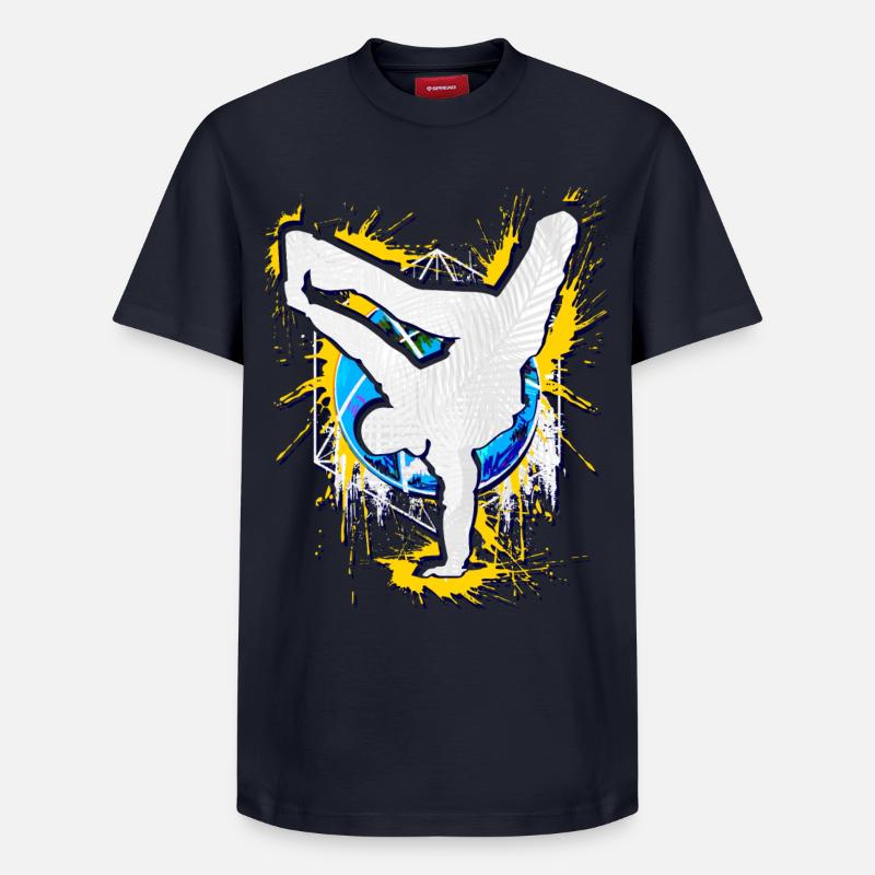 Breakdance - Breakdancer - Breakdancing - BBoy - Relaxed Unisex Supima Cotton T-Shirt – von SPREAD - Navy