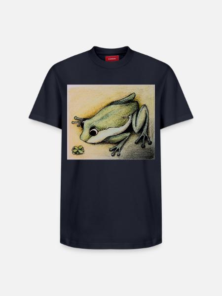 frog - Relaxed Unisex Supima Cotton T-Shirt – von SPREAD - Navy
