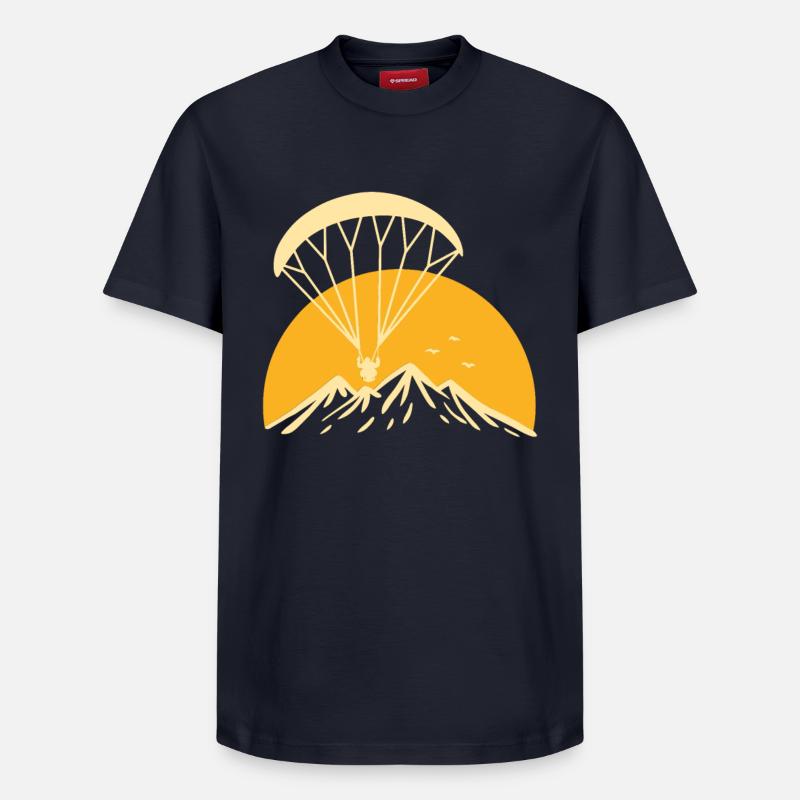 Paramotoring Retro - Relaxed Unisex Supima Cotton T-Shirt – von SPREAD - Navy