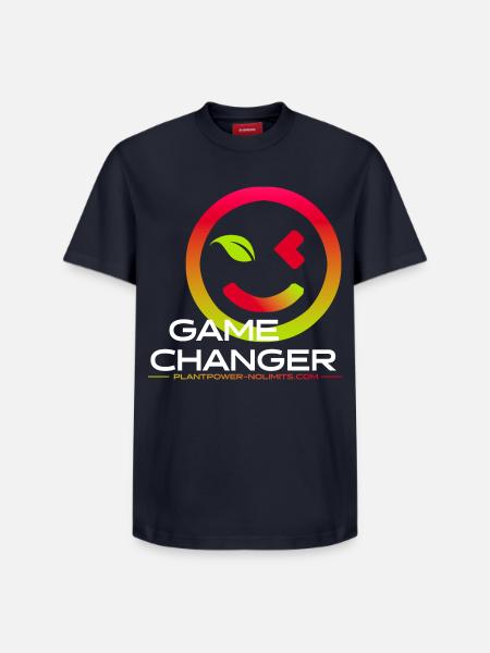 GAME CHANGER | Plant Power - No Limits - Relaxed Unisex Supima Cotton T-Shirt – von SPREAD - Navy
