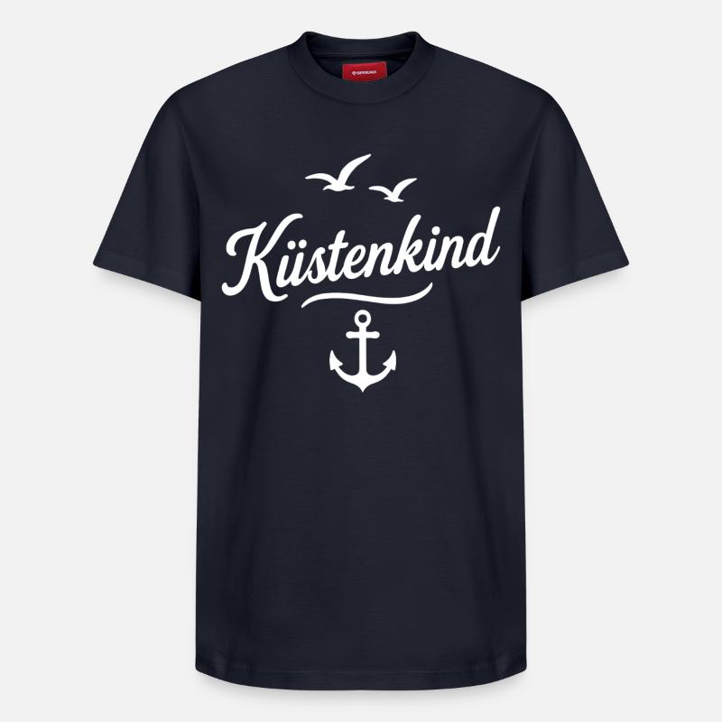Enfant côtier - T-shirt unisexe décontracté en coton Supima – de SPREAD - bleu marine