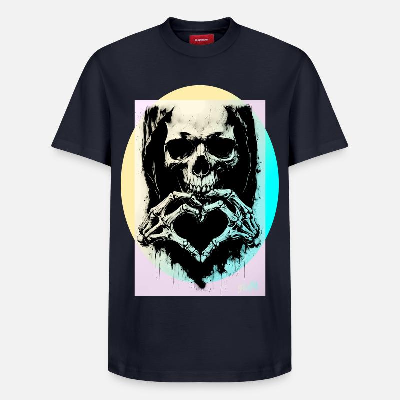 Das Herz des Todes ☠ - Relaxed Unisex Supima Cotton T-Shirt – von SPREAD - Navy