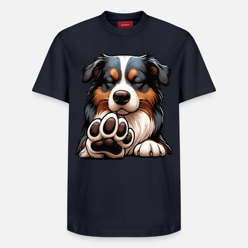 Berger australien Aussie Aussie Propriétaires Aussies - T-shirt unisexe décontracté en coton Supima – de SPREAD - bleu marine