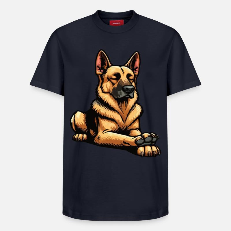 Deutscher Schäferhund Schäferhunde Schäferhunde - Relaxed Unisex Supima Cotton T-Shirt – von SPREAD - Navy