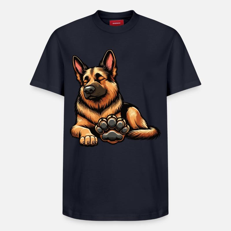 Deutscher Schäferhund Schäferhunde Schäferhunde - Relaxed Unisex Supima Cotton T-Shirt – von SPREAD - Navy