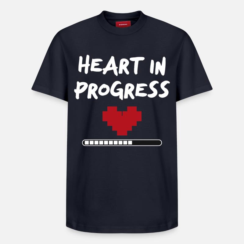 HEART IN PROGRESS Statement - Relaxed Unisex Supima Cotton T-Shirt – by SPREAD - navy