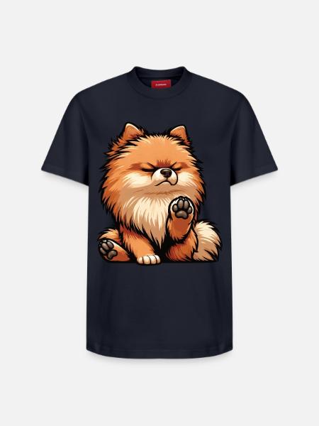 Zwergspitz Zwergspitze Spitzhund Zwergspitzhalter - Relaxed Unisex Supima Cotton T-Shirt – von SPREAD - Navy
