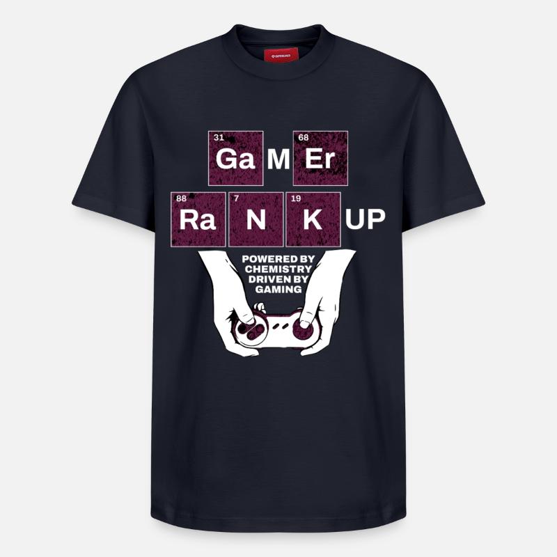 Game Rank Up Chem Controller - Relaxed Unisex Supima Cotton T-Shirt – von SPREAD - Navy