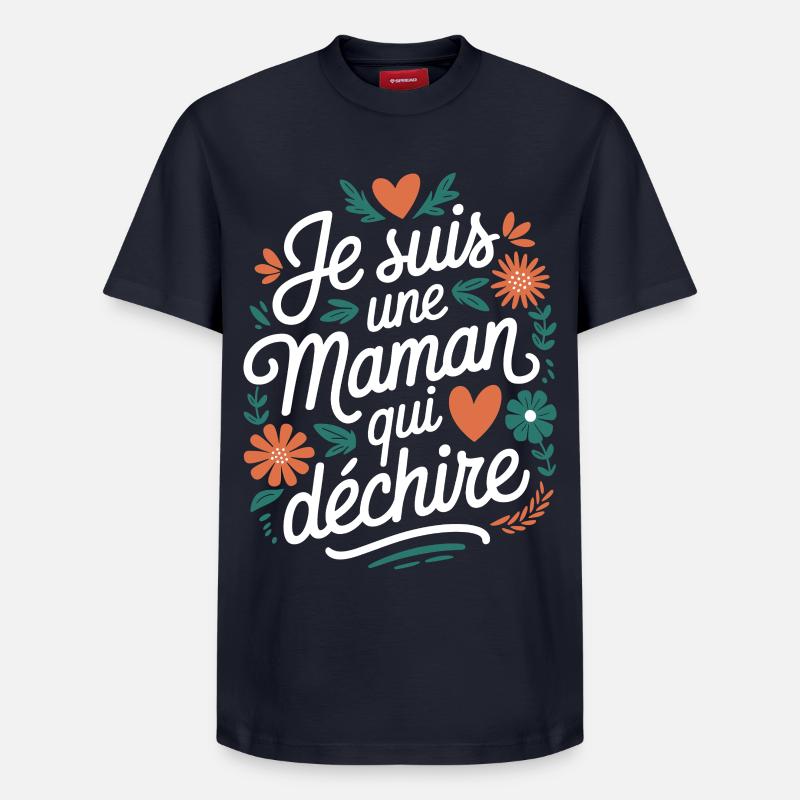 Ich bin eine Killer-Mutter - Relaxed Unisex Supima Cotton T-Shirt – von SPREAD - Navy