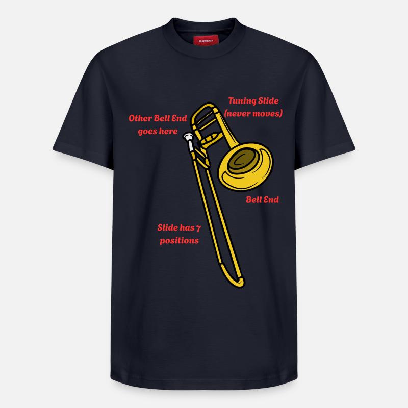 The_Trombone - Relaxed Unisex Supima Cotton T-Shirt – von SPREAD - Navy