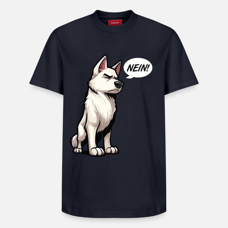 Pas de bergers blancs, bergers bergers - T-shirt unisexe décontracté en coton Supima – de SPREAD - bleu marine