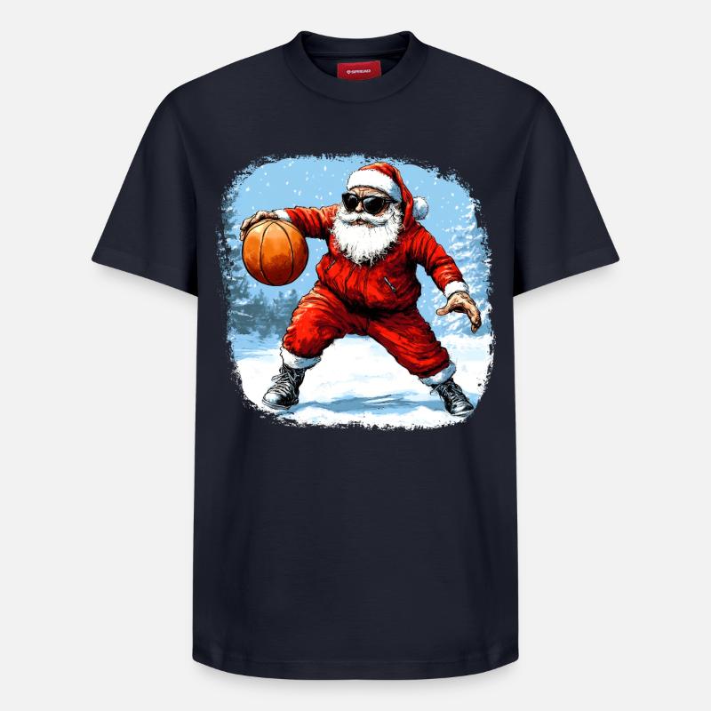 Basketteur Noël - T-shirt unisexe décontracté en coton Supima – de SPREAD - bleu marine