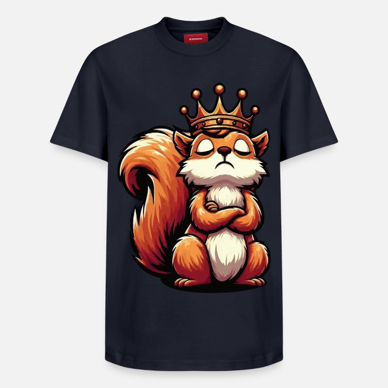 Squirrel Squirrel Squirrel Lover Rodent - Relaxed Unisex Supima Cotton T-Shirt – by SPREAD - navy