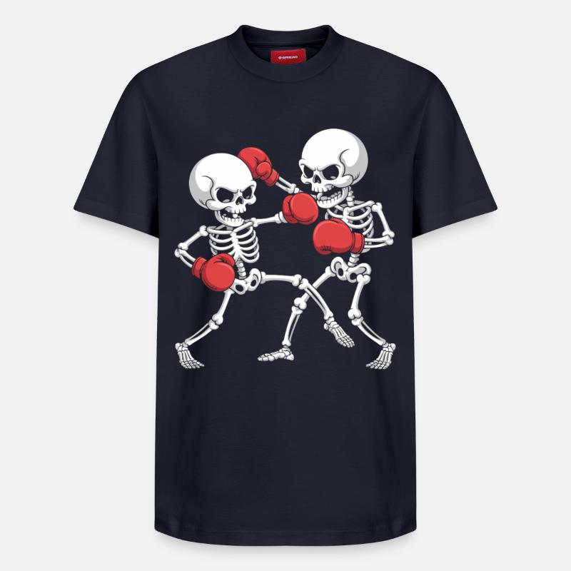 Boîtes squelettes - T-shirt unisexe décontracté en coton Supima – de SPREAD - bleu marine