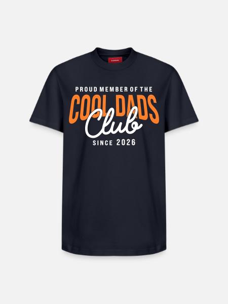Cool Dads Club Medlem siden 2026 Far Gift - Unisex T-shirt i Supima-bomuld med afslappet pasform – fra SPREAD - navy