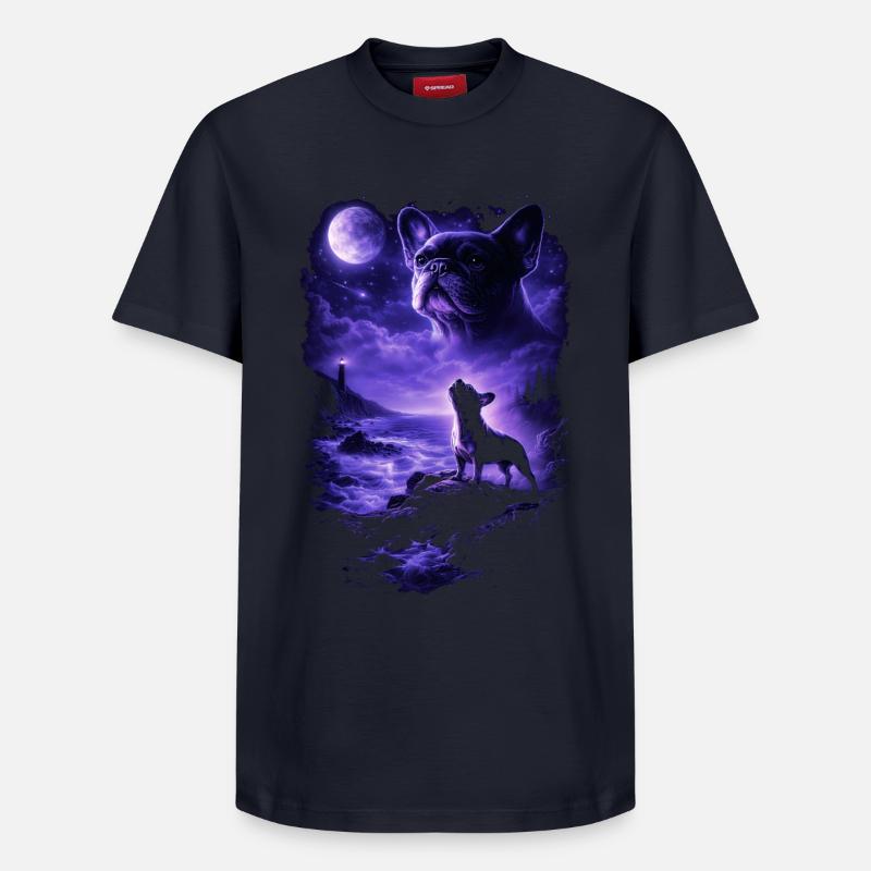 Dog Mom Dog Dad - T-shirt unisexe décontracté en coton Supima – de SPREAD - bleu marine