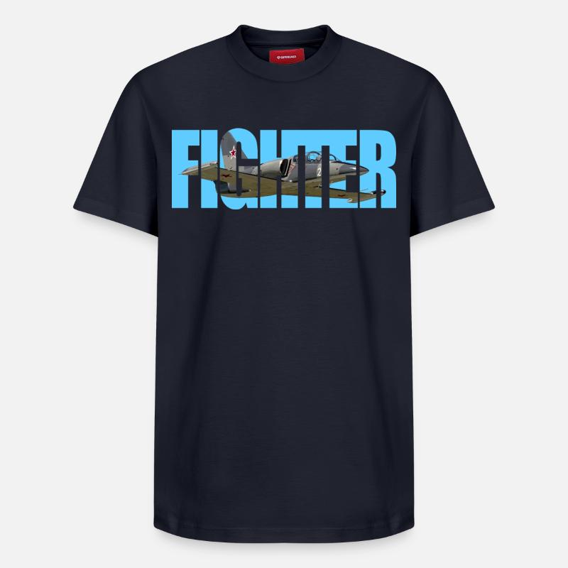 Chasseur L-39 Albatros - T-shirt unisexe décontracté en coton Supima – de SPREAD - bleu marine