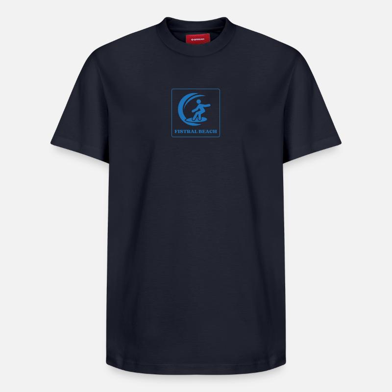 FISTRAL BEACH-SURF - T-shirt unisexe décontracté en coton Supima – de SPREAD - bleu marine