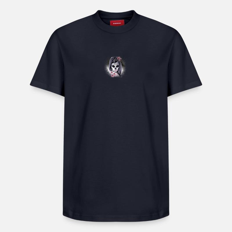 Skullhead - T-shirt unisexe décontracté en coton Supima – de SPREAD - bleu marine