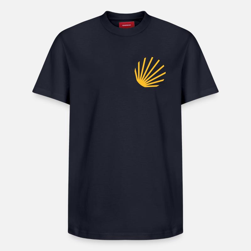 Symbole d'une coquille Saint-Jacques - T-shirt unisexe décontracté en coton Supima – de SPREAD - bleu marine