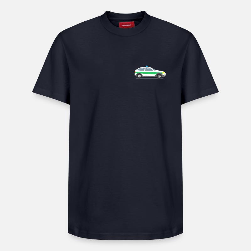 Voiture avec des feux bleus - T-shirt unisexe décontracté en coton Supima – de SPREAD - bleu marine