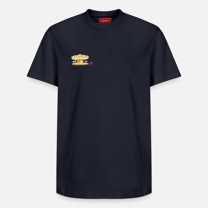Carrousel Enchanté Illustration Unisexe - T-shirt unisexe décontracté en coton Supima – de SPREAD - bleu marine